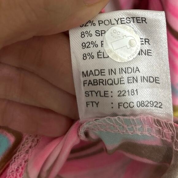 Jaime Sadock Pink Sugar Angel Whirl Marble 1/4 Zip Long Sleeve Golf Shirt Small - Picture 13 of 13